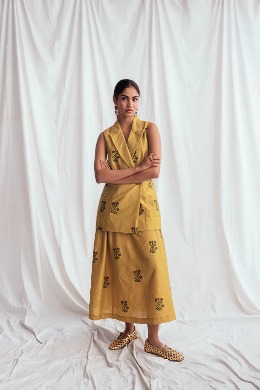 Nimbu Silk Dress - Image 4
