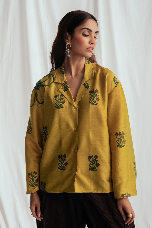 Nimbu Silk Shirt - Image 3