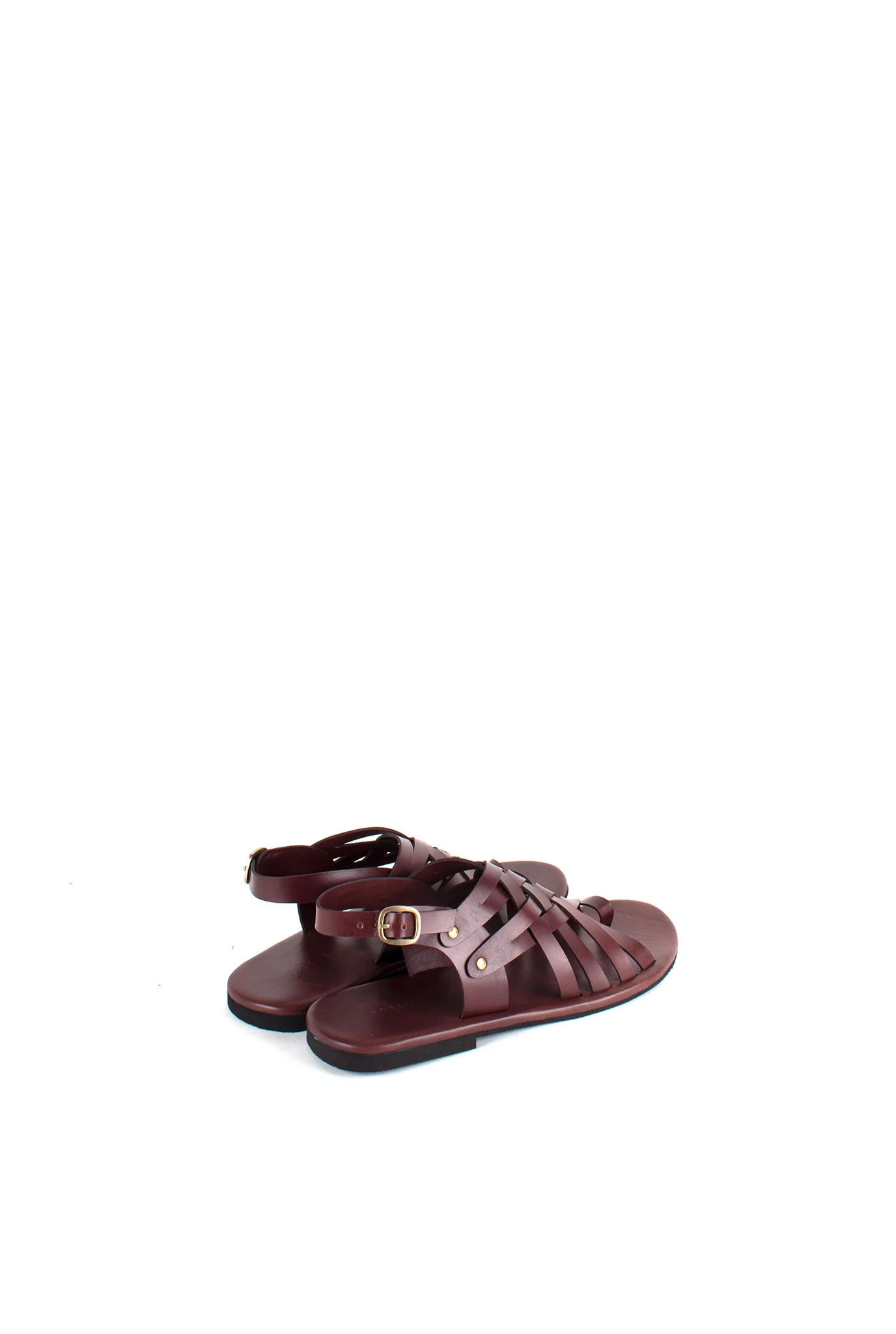 All-Strap Leather Unisex Sandals - Image 12