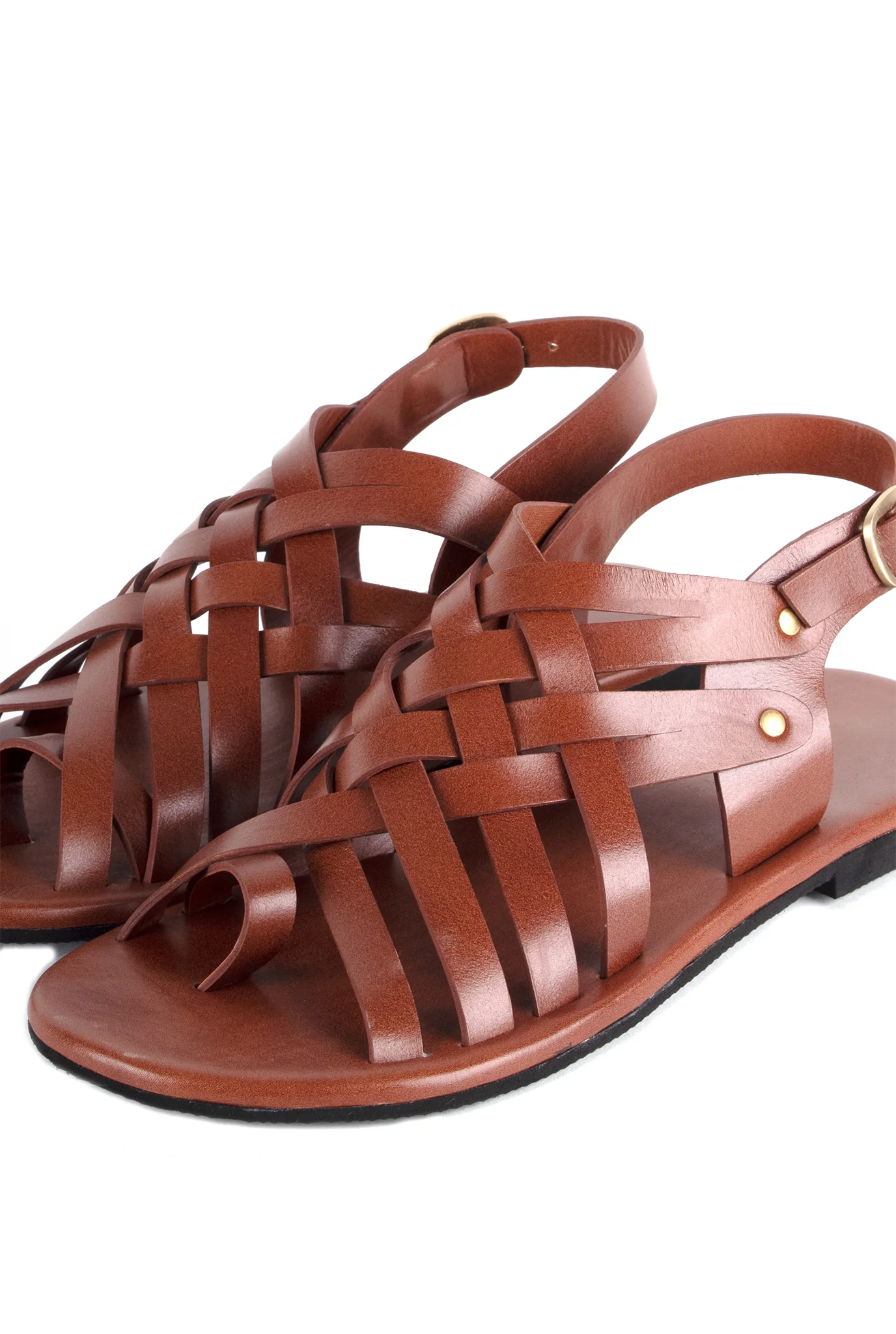 All-Strap Leather Unisex Sandals - Image 2