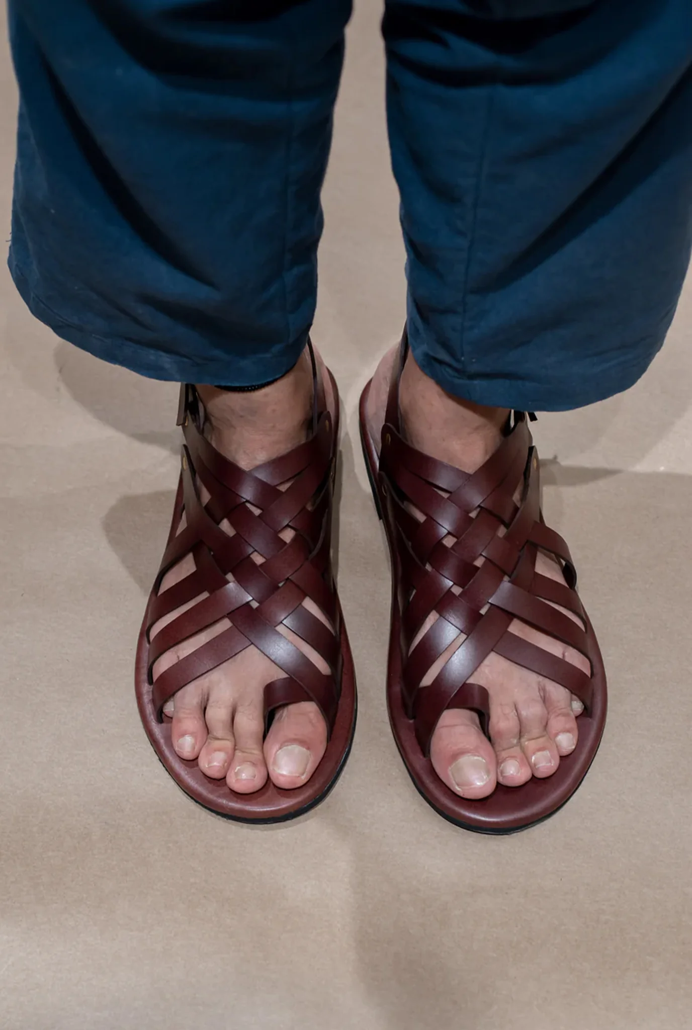 All-Strap Leather Unisex Sandals - Image 3