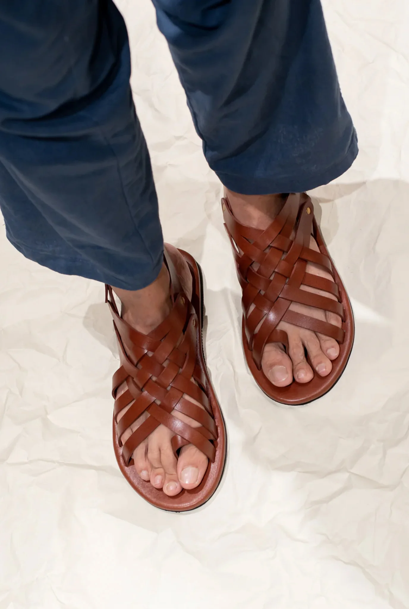 All-Strap Leather Unisex Sandals - Image 7
