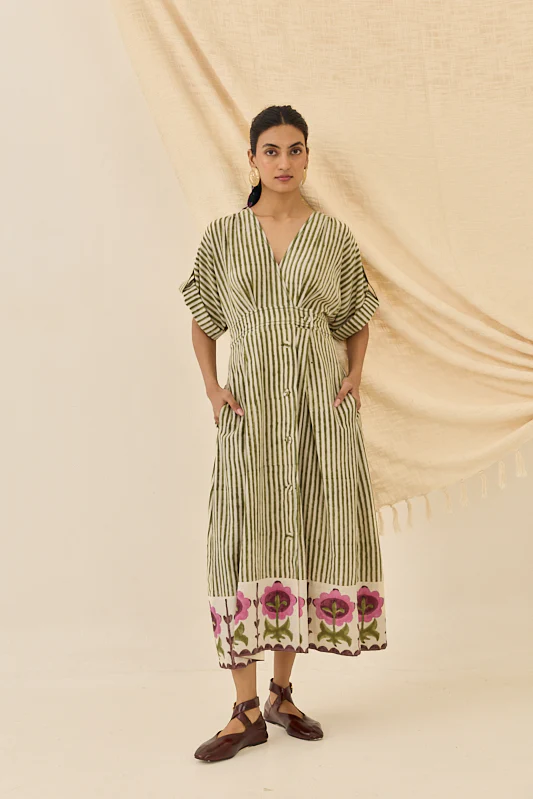 Pihu Handloom Wrap Dress - Image 3