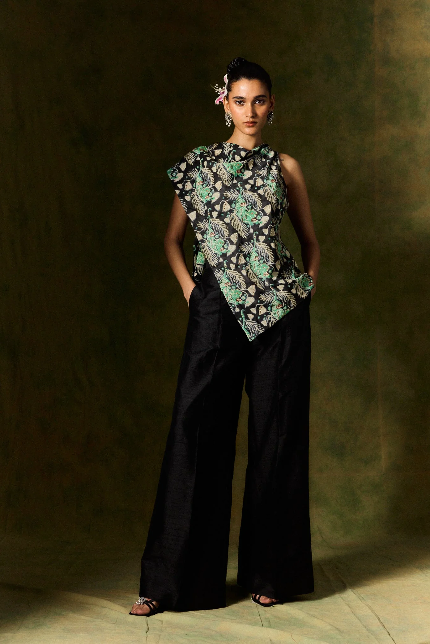 Rania Silk Trousers - Image 4