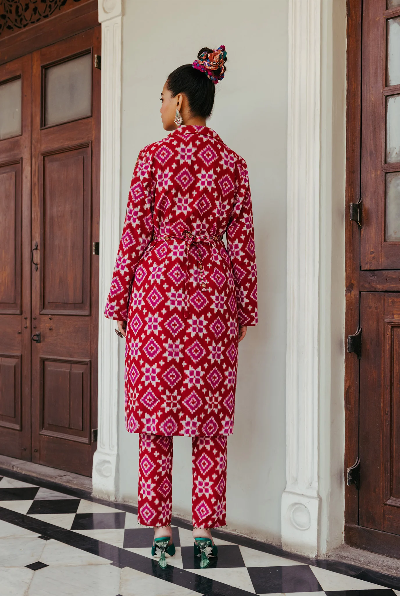 Ahilya Ikat Trench Kurta Set - Image 8