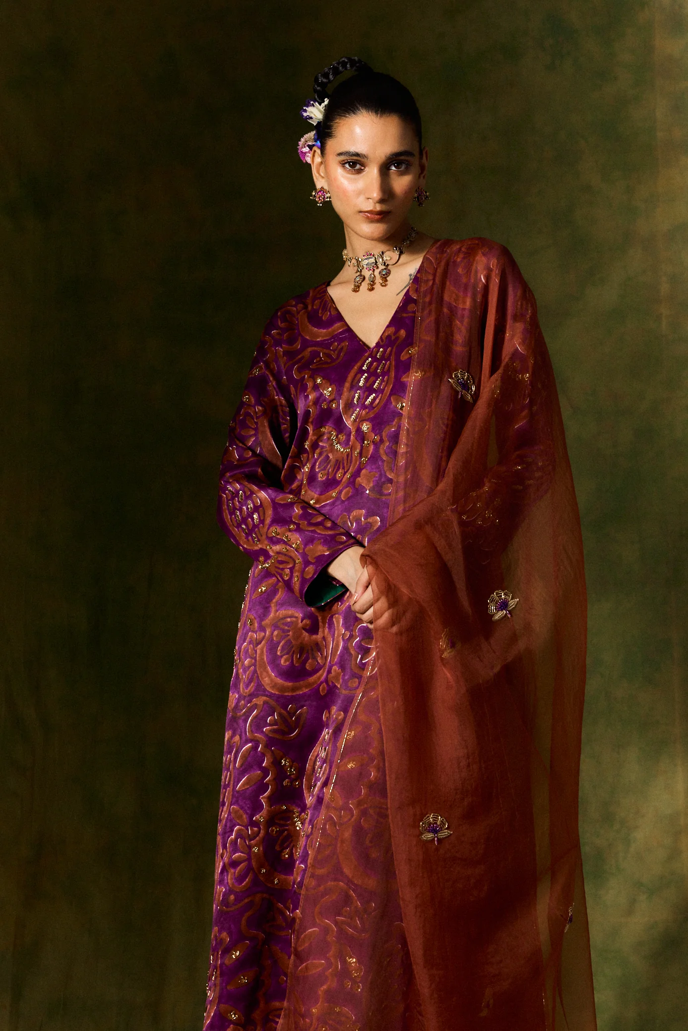 Saanjh Silk Kurta Set + Dupatta - Image 8