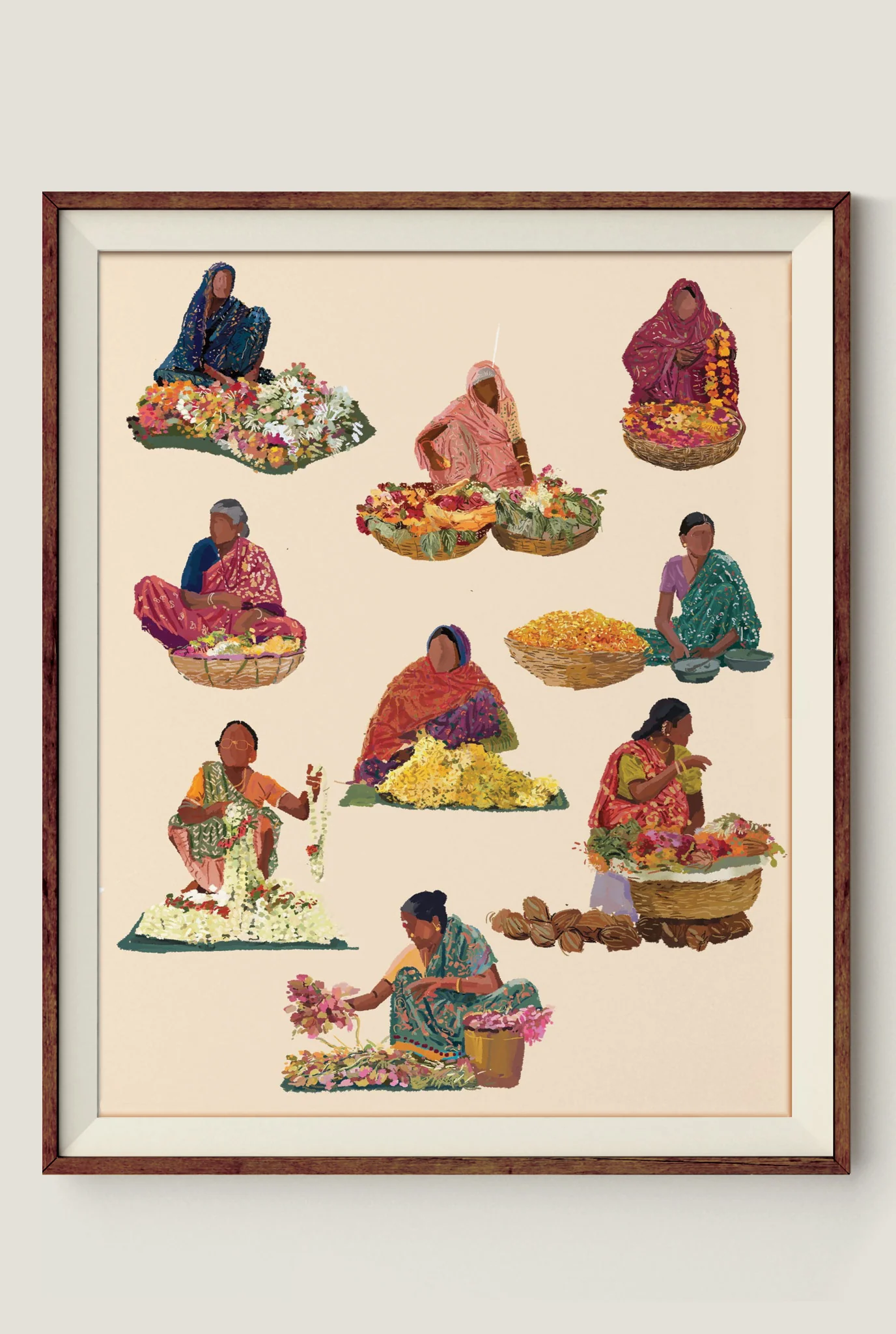 Saris Of The South 1  Art Print