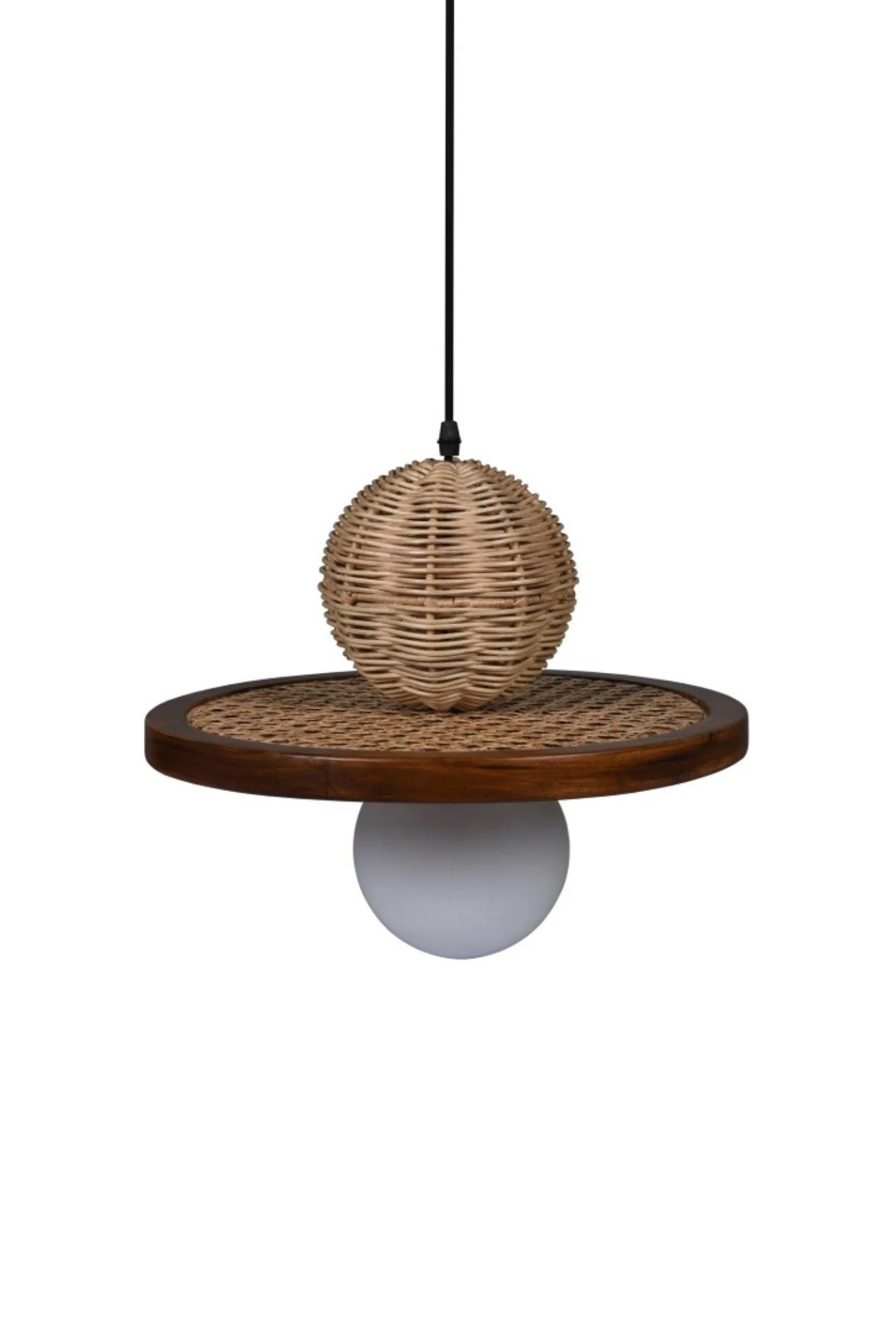 Satoi Teak Cane Pendant Lamp (Shipping Only In India) - Image 2