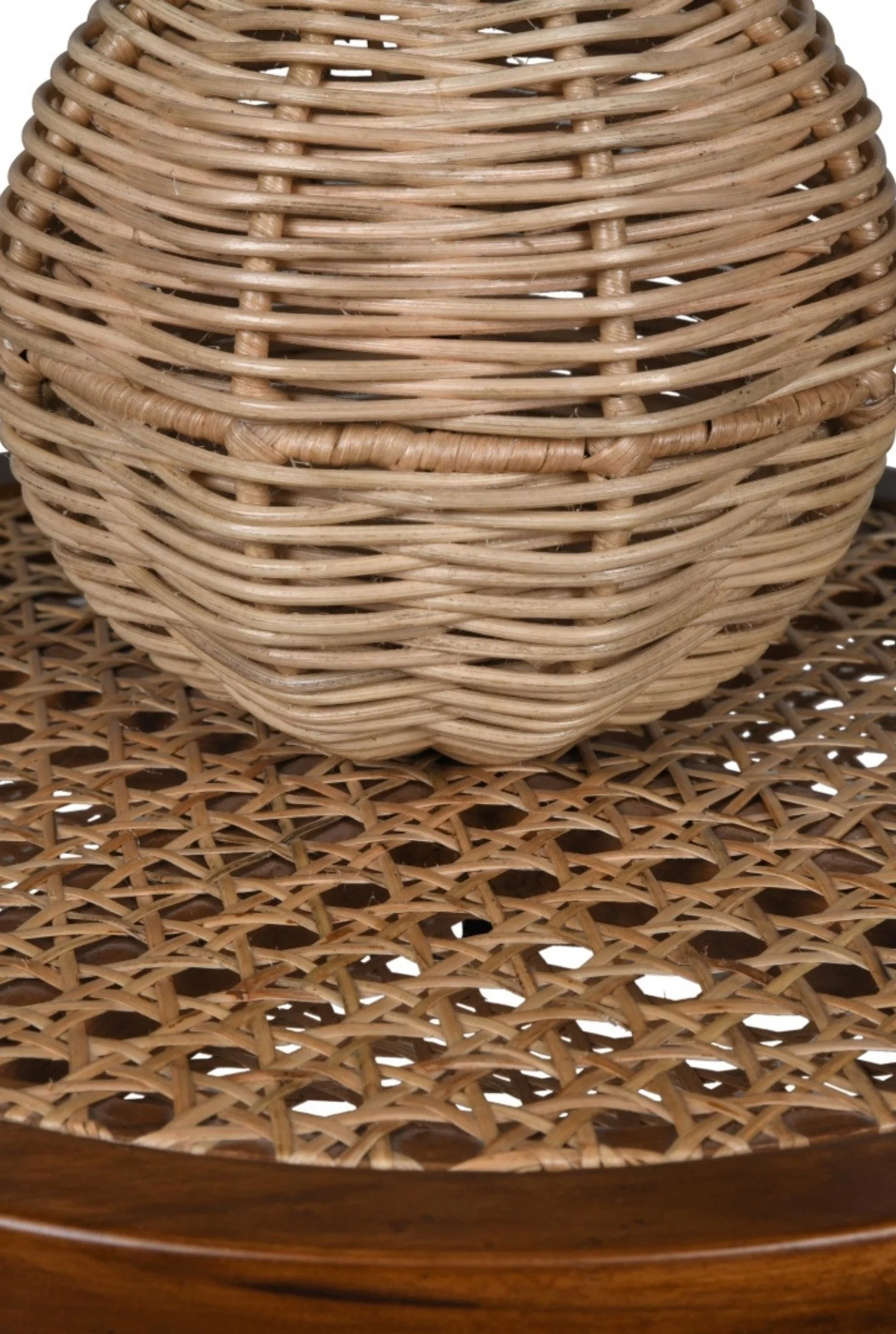 Satoi Teak Cane Pendant Lamp (Shipping Only In India) - Image 3