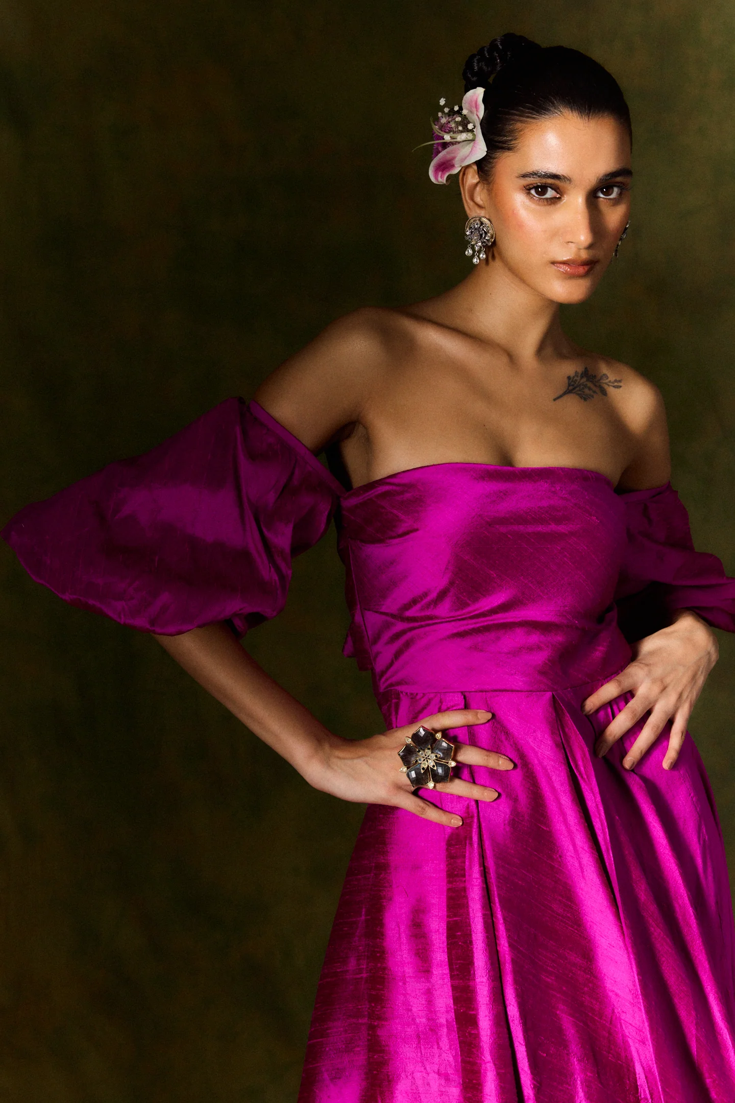 Surahi Silk Dress - Image 4