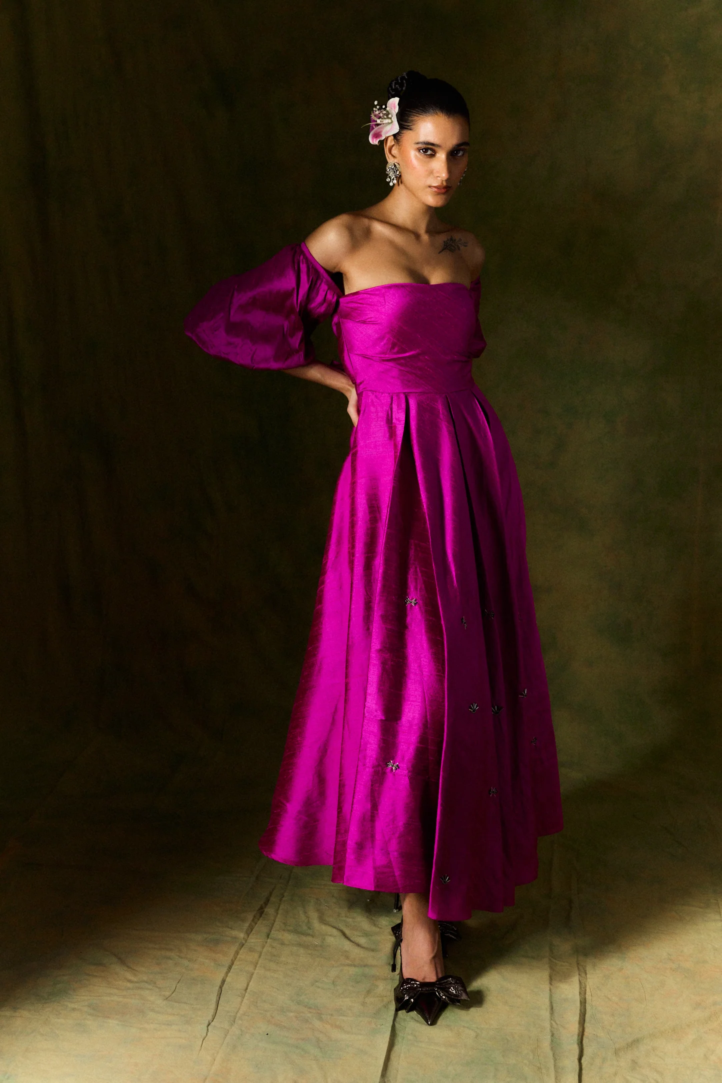 Surahi Silk Dress - Image 5