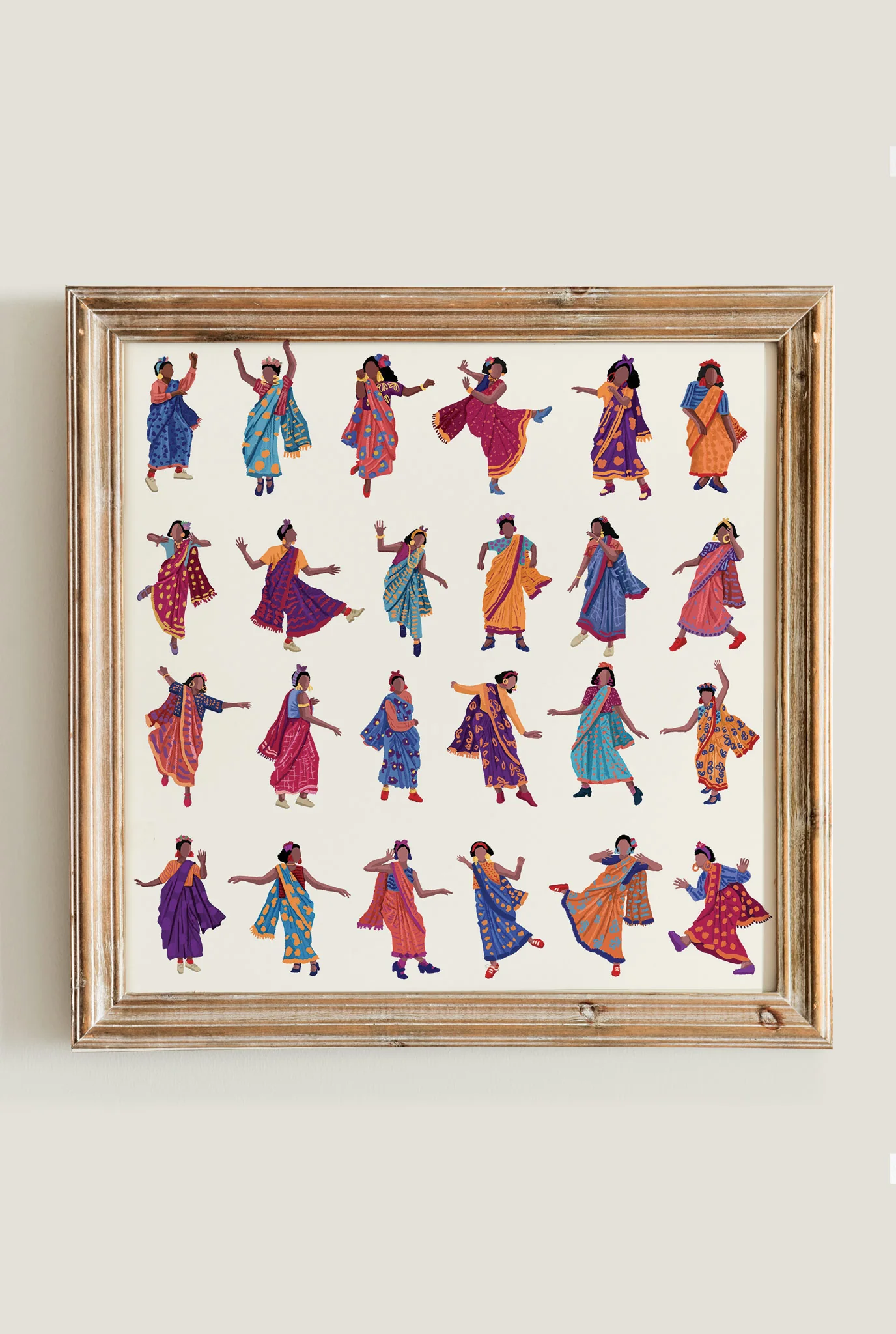Swing In A Sari Art Print (Color 3) - Image 2