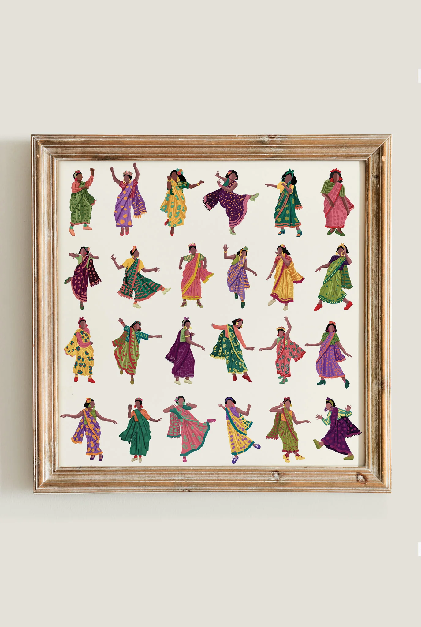 Swing In A Sari Art Print (Colour 4) - Image 2