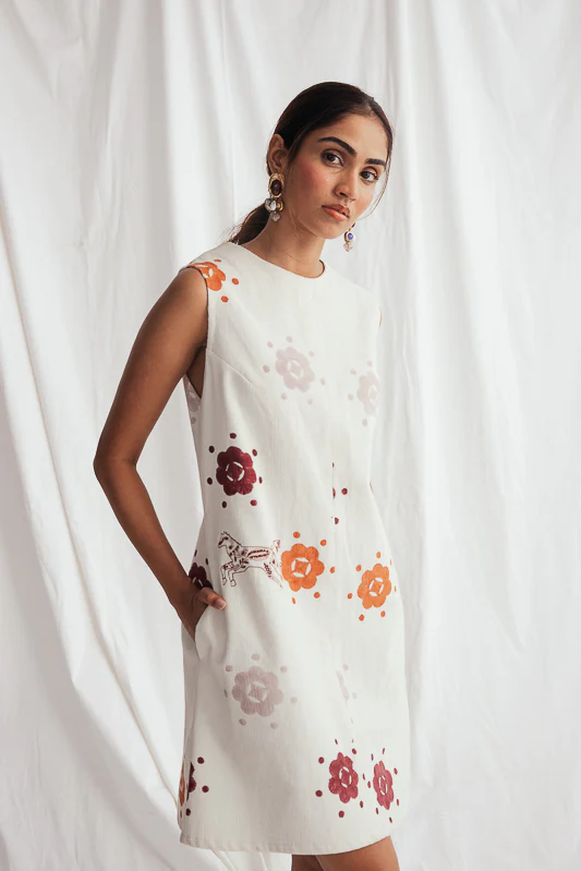 Thandai Corduroy Shift Dress