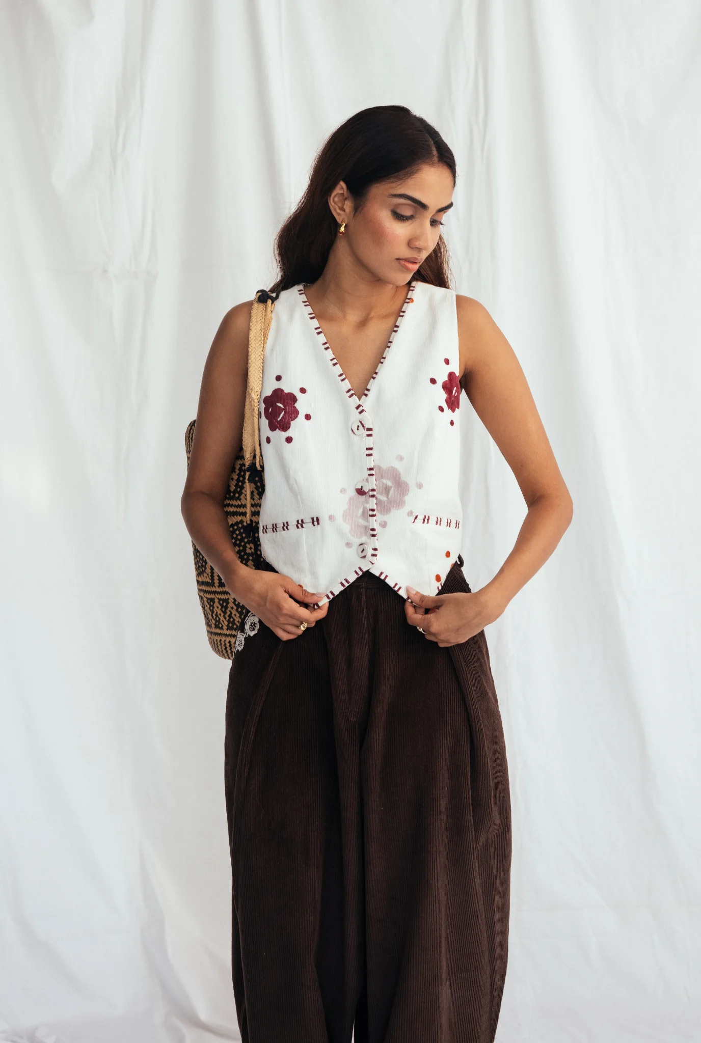 Thandai Corduroy Waistcoat - Image 4