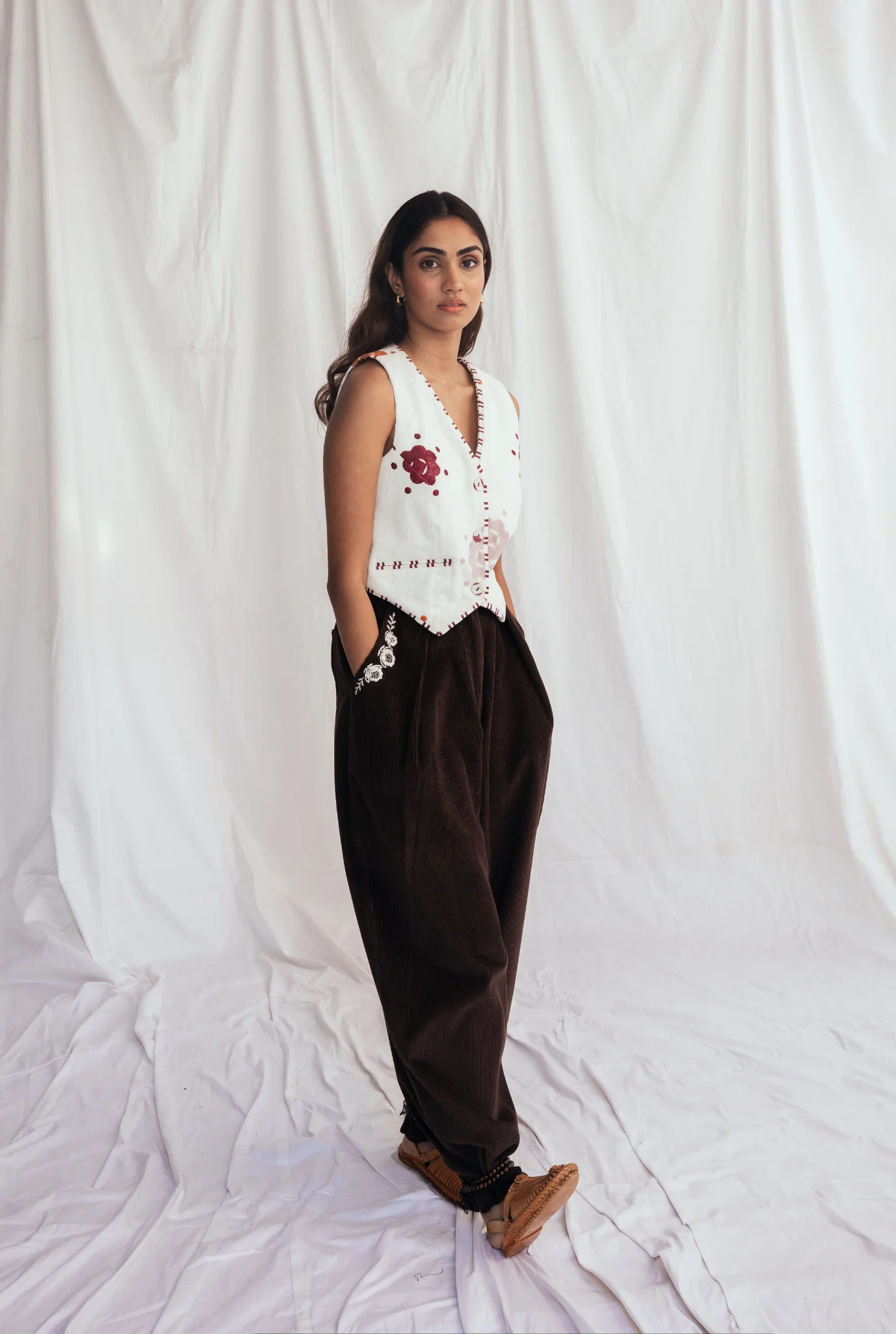 Thandai Corduroy Waistcoat - Image 5