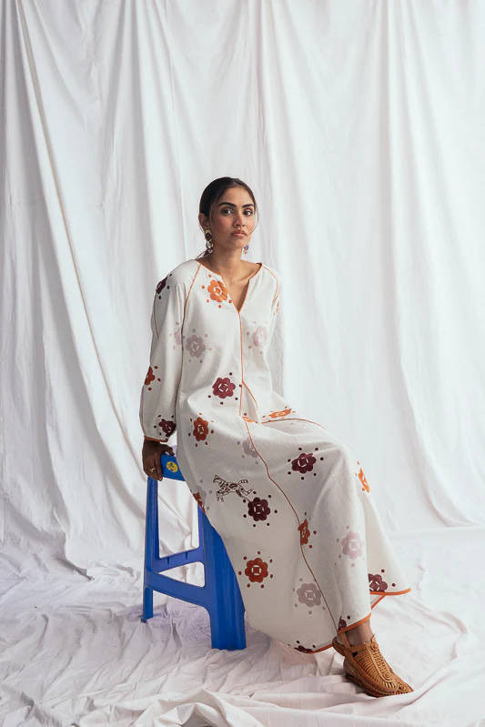 Thandai Peasant Dress - Image 5