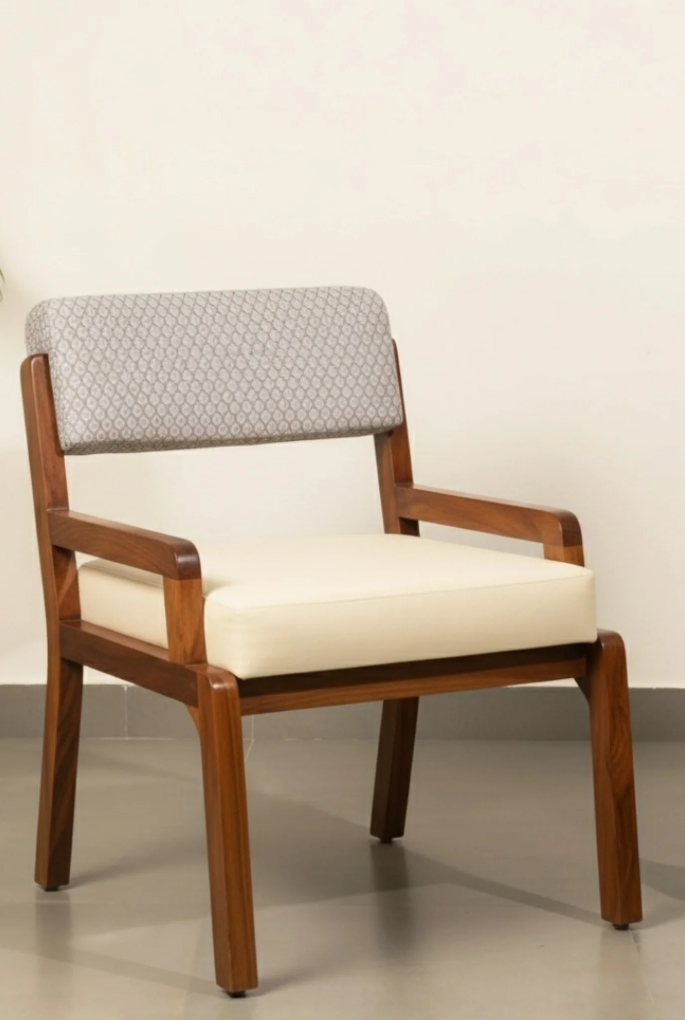 Zyra Upholstered Teak Wood Dining Chair