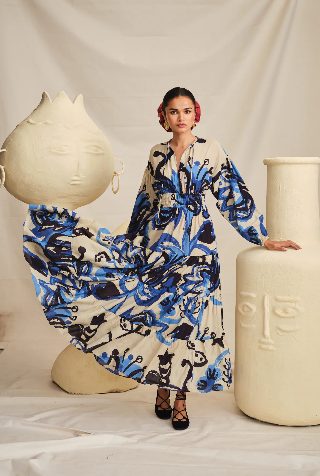 Tulika Peasant Dress - Image 3