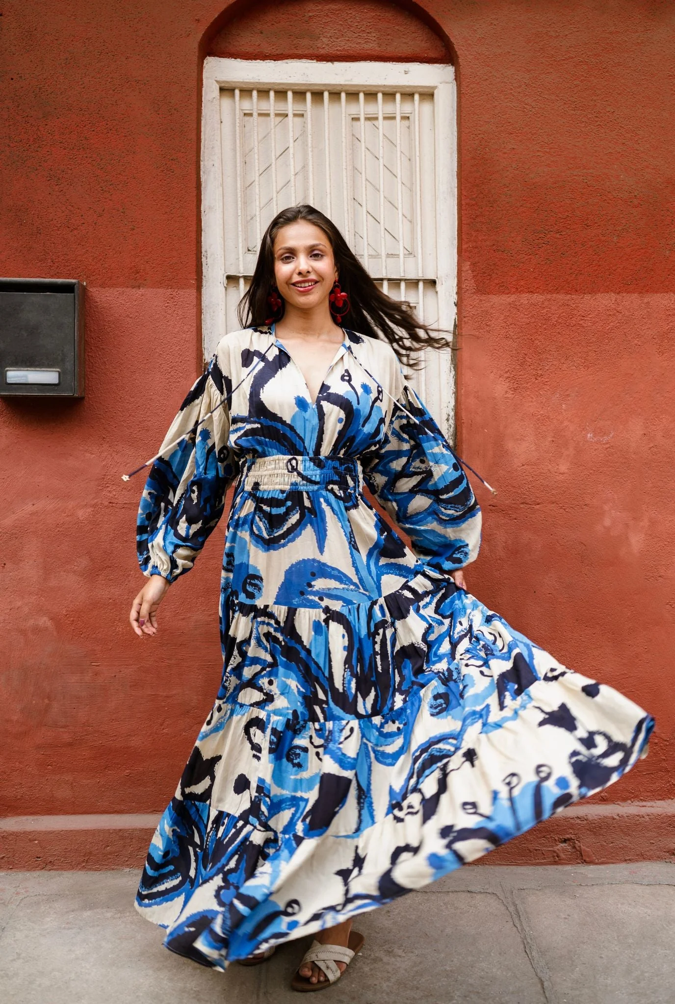 Tulika Peasant Dress - Image 6