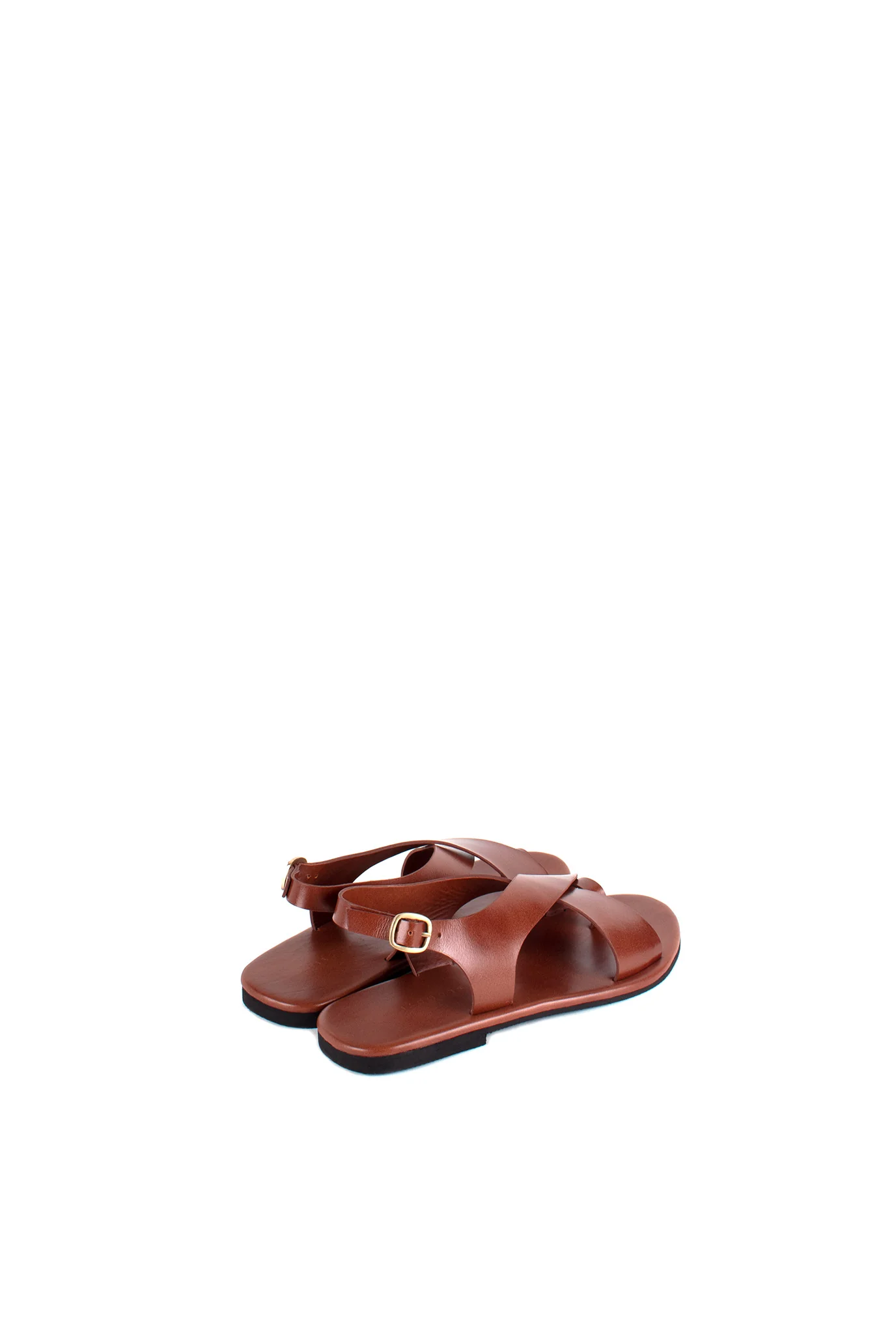 Crossover - Strap Leather Women's Sandals - Image 11