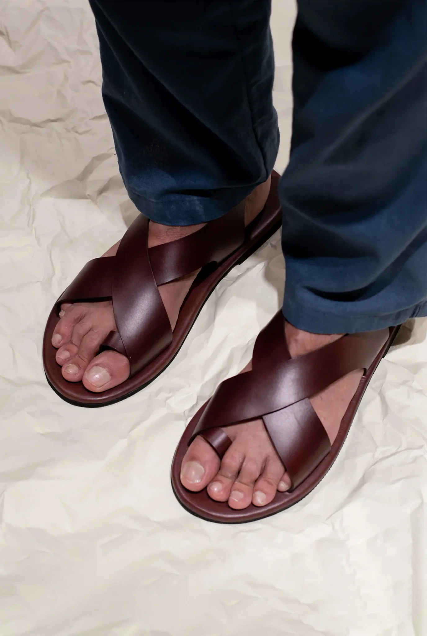 Crossover - Strap Leather Women's Sandals - Image 14