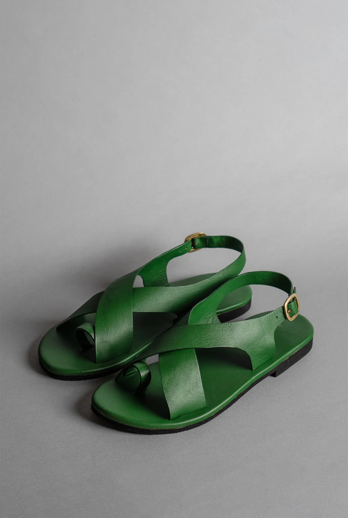 Crossover - Strap Leather Women's Sandals - Image 17