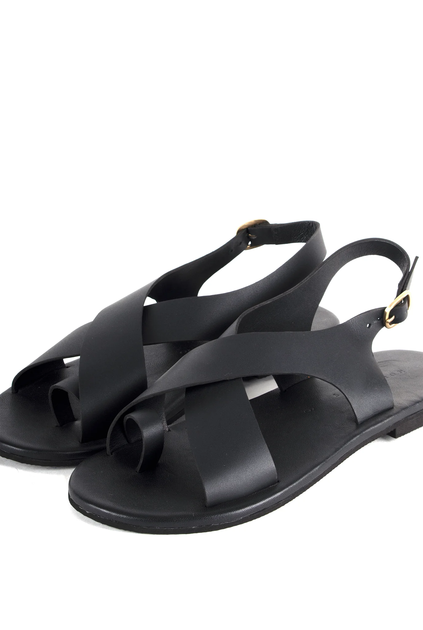 Crossover - Strap Leather Women's Sandals - Image 5
