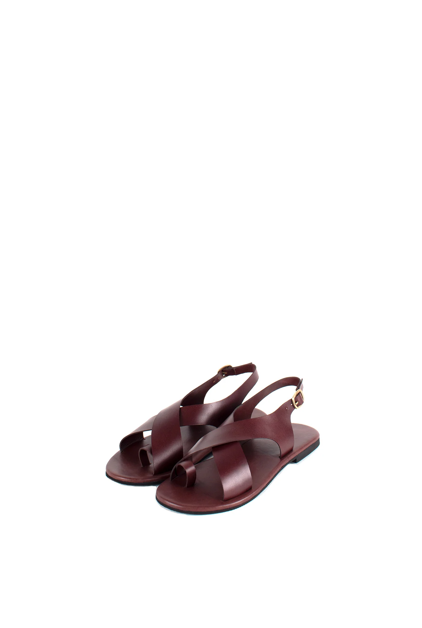 Crossover - Strap Leather Women's Sandals - Image 7