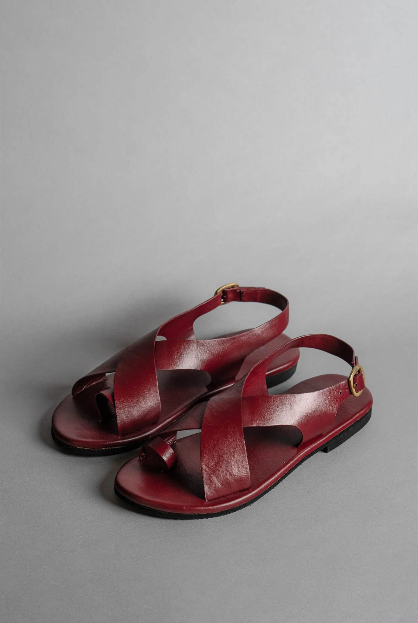 Crossover - Strap Leather Women's Sandals - Image 8