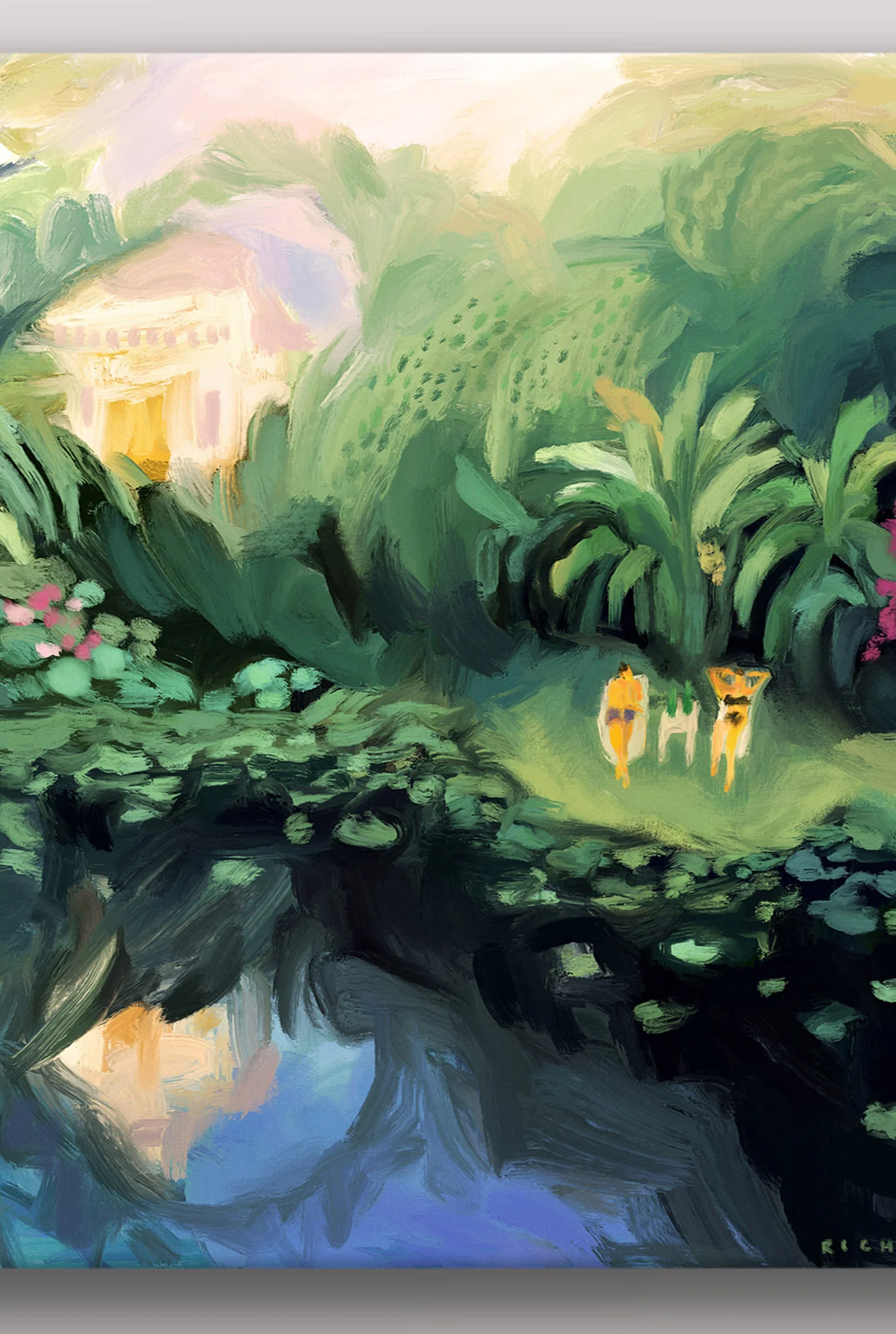 Wild Pond Villa Art Print - Image 2