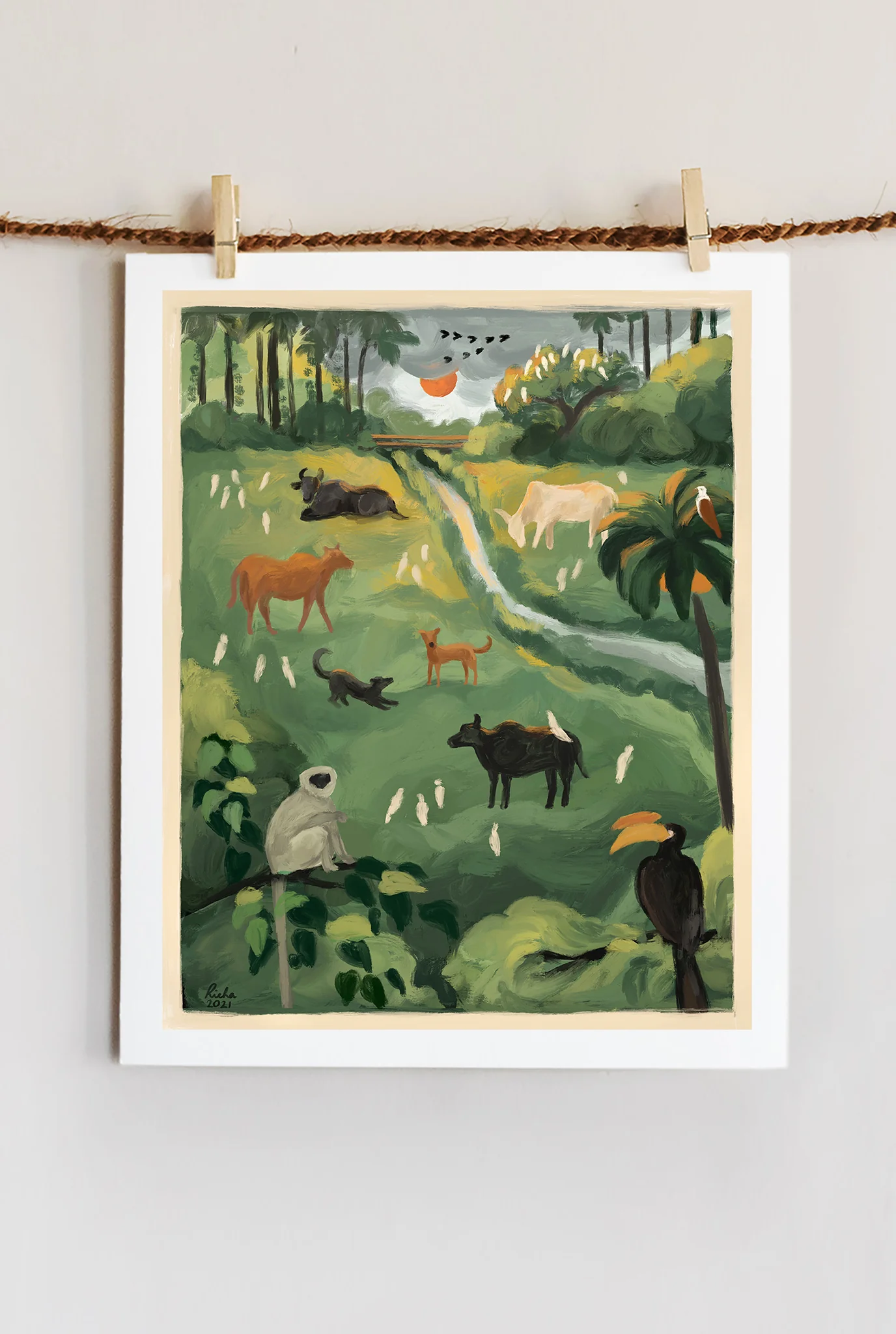 Winter Fields Art Print