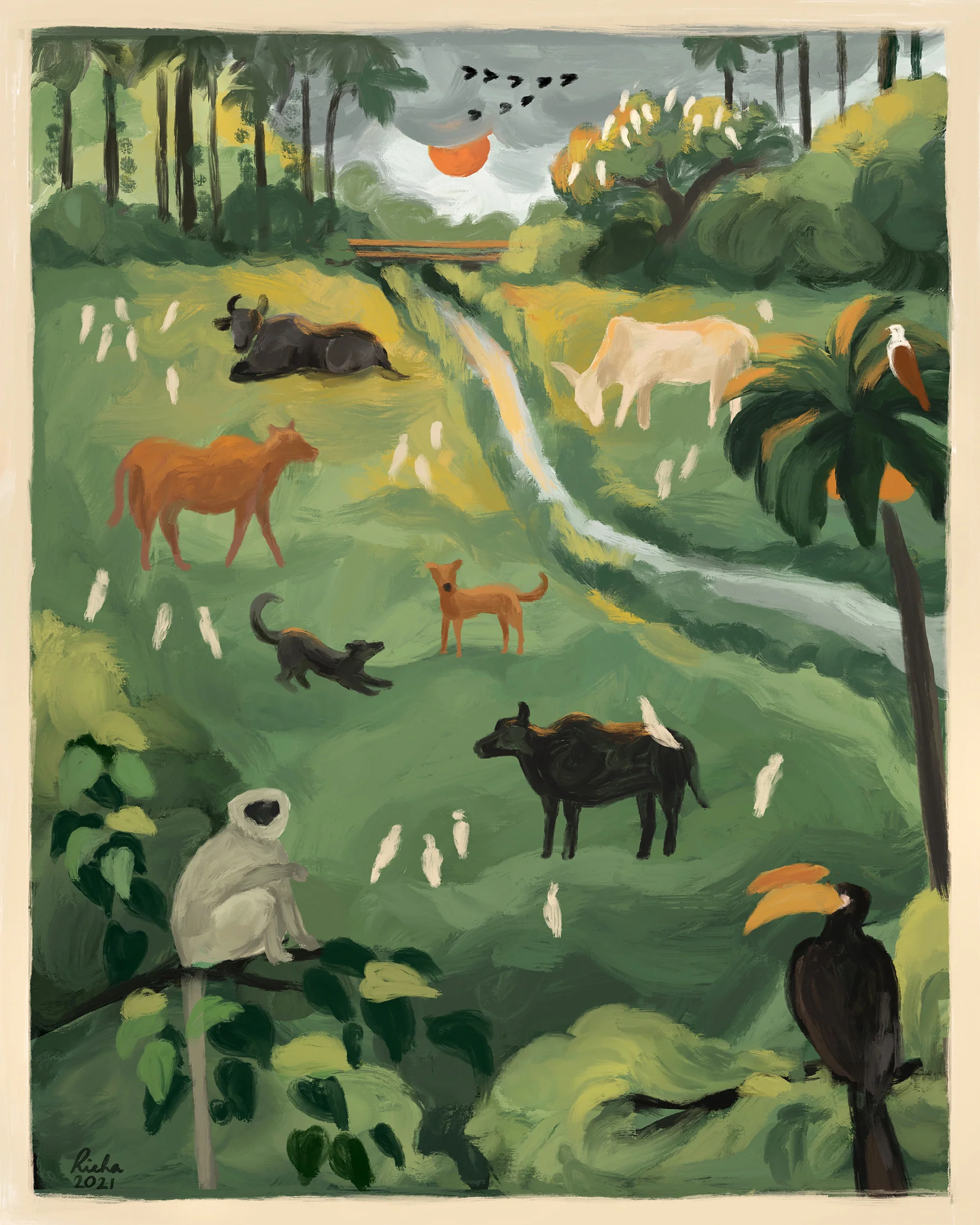 Winter Fields Art Print - Image 2